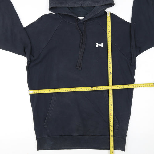 Under Armour Men's Black Pullover Hoodie Small Loose Fit Fleece