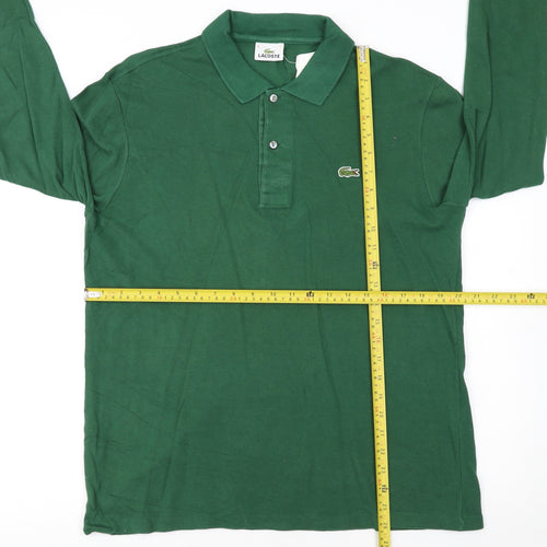 Lacoste Men's Green Long Sleeve Polo Shirt Size M Regular Fit