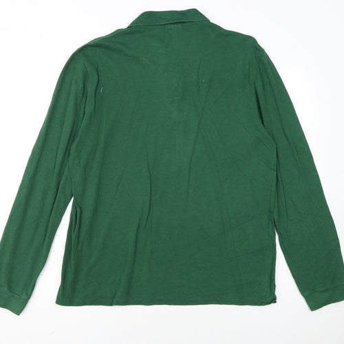 Lacoste Men's Green Long Sleeve Polo Shirt Size M Regular Fit