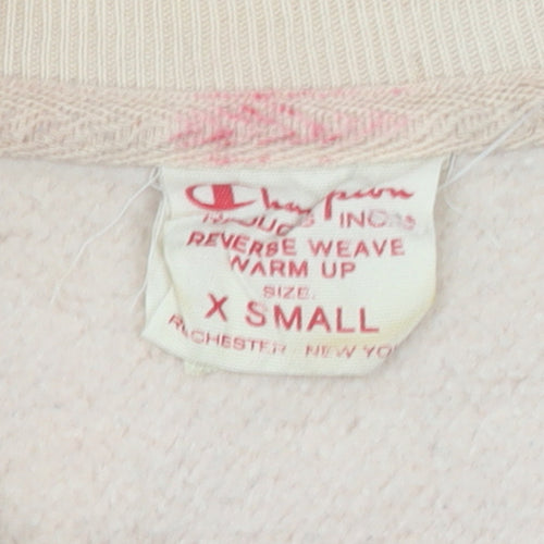 Champion Womens Beige XS Reverse Weave Pullover Sweatshirt