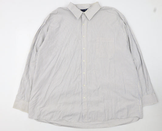 Tommy Hilfiger Women's Multicoloured Striped Long Sleeve Button-Up Shirt Size 20 Tall
