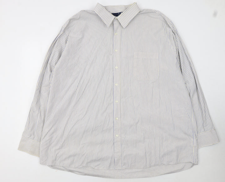 Tommy Hilfiger Women's Multicoloured Striped Long Sleeve Button-Up Shirt Size 20 Tall