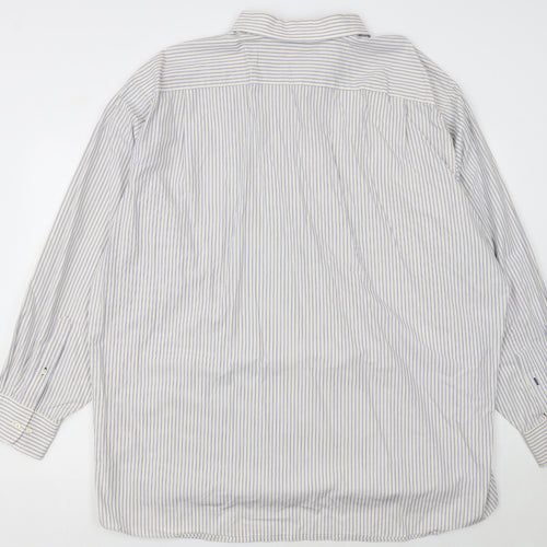 Tommy Hilfiger Women's Multicoloured Striped Long Sleeve Button-Up Shirt Size 20 Tall