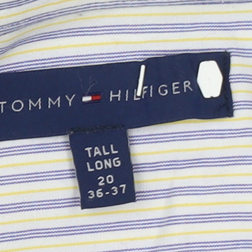 Tommy Hilfiger Women's Multicoloured Striped Long Sleeve Button-Up Shirt Size 20 Tall