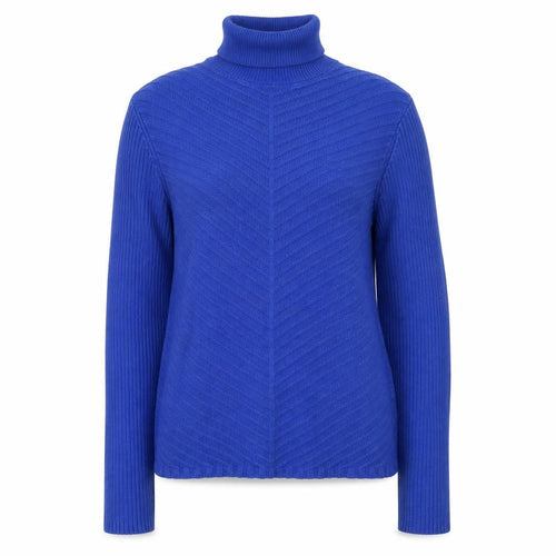 Tommy Hilfiger Women Blue Roll Neck Cotton Jumper XL