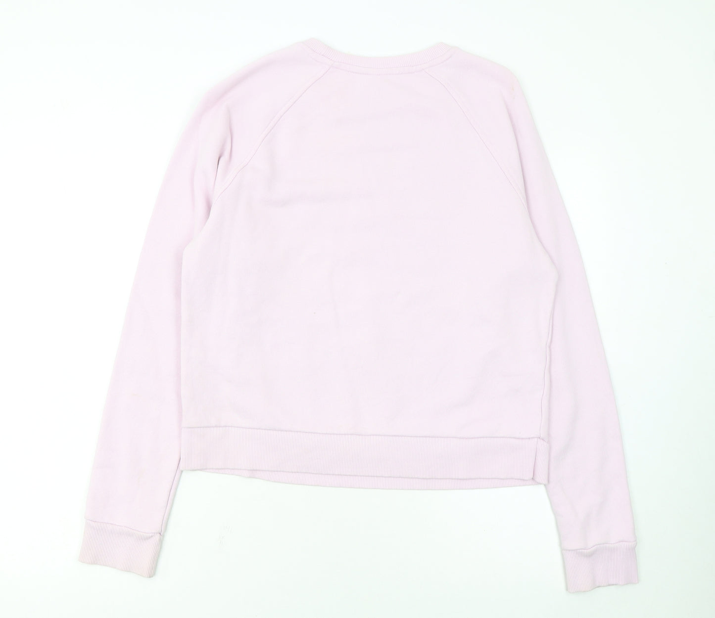 Reebok Womens Pink Crew Neck Pullover Sweatshirt Size M Casual Logo