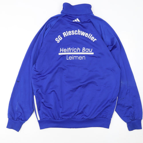 adidas Men Blue XL Track Jacket Full Zip Retro Sportswear