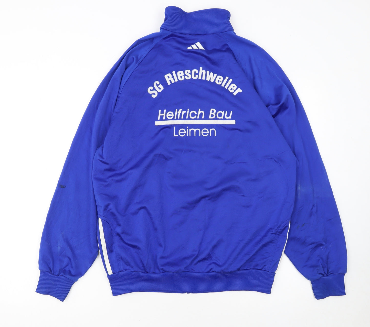 adidas Men Blue XL Track Jacket Full Zip Retro Sportswear