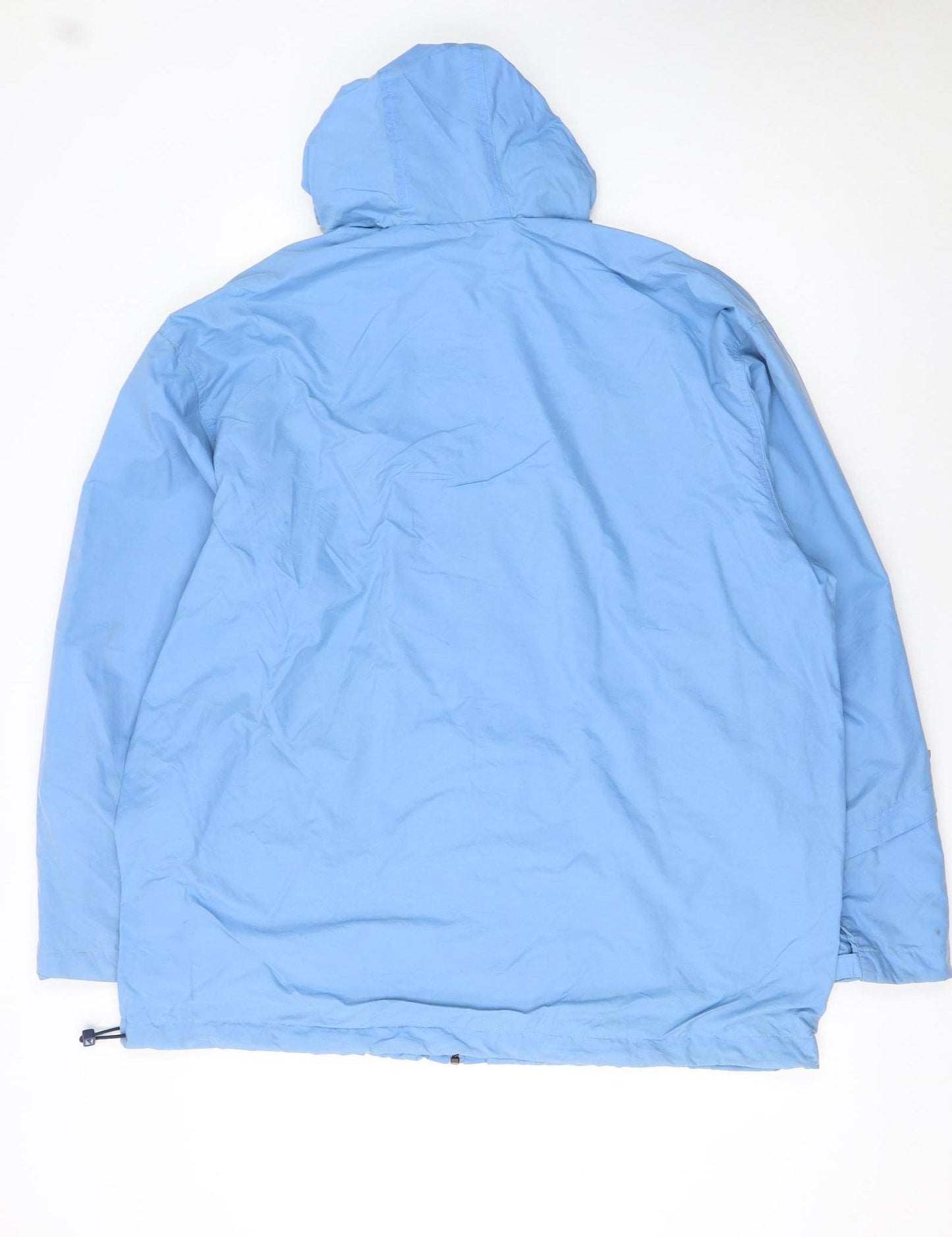 Nike Men's Blue Windbreaker Jacket L Hooded Lightweight