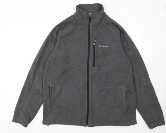 Columbia Men's Grey Fleece Full Zip Outdoor Jacket Size L