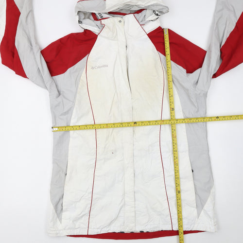 Columbia Women's White Red XL Waterproof Ski Jacket