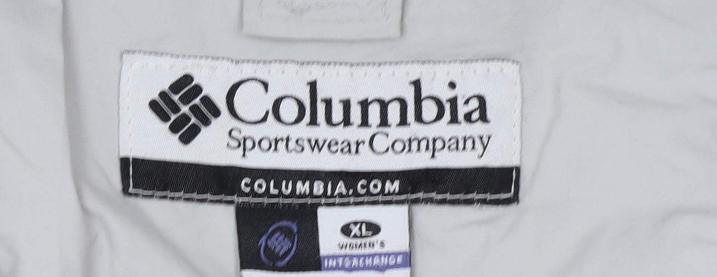 Columbia Women's White Red XL Waterproof Ski Jacket