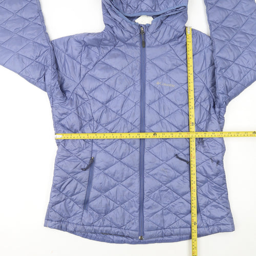 Columbia Womens Blue XL Quilted Hooded Puffer Jacket