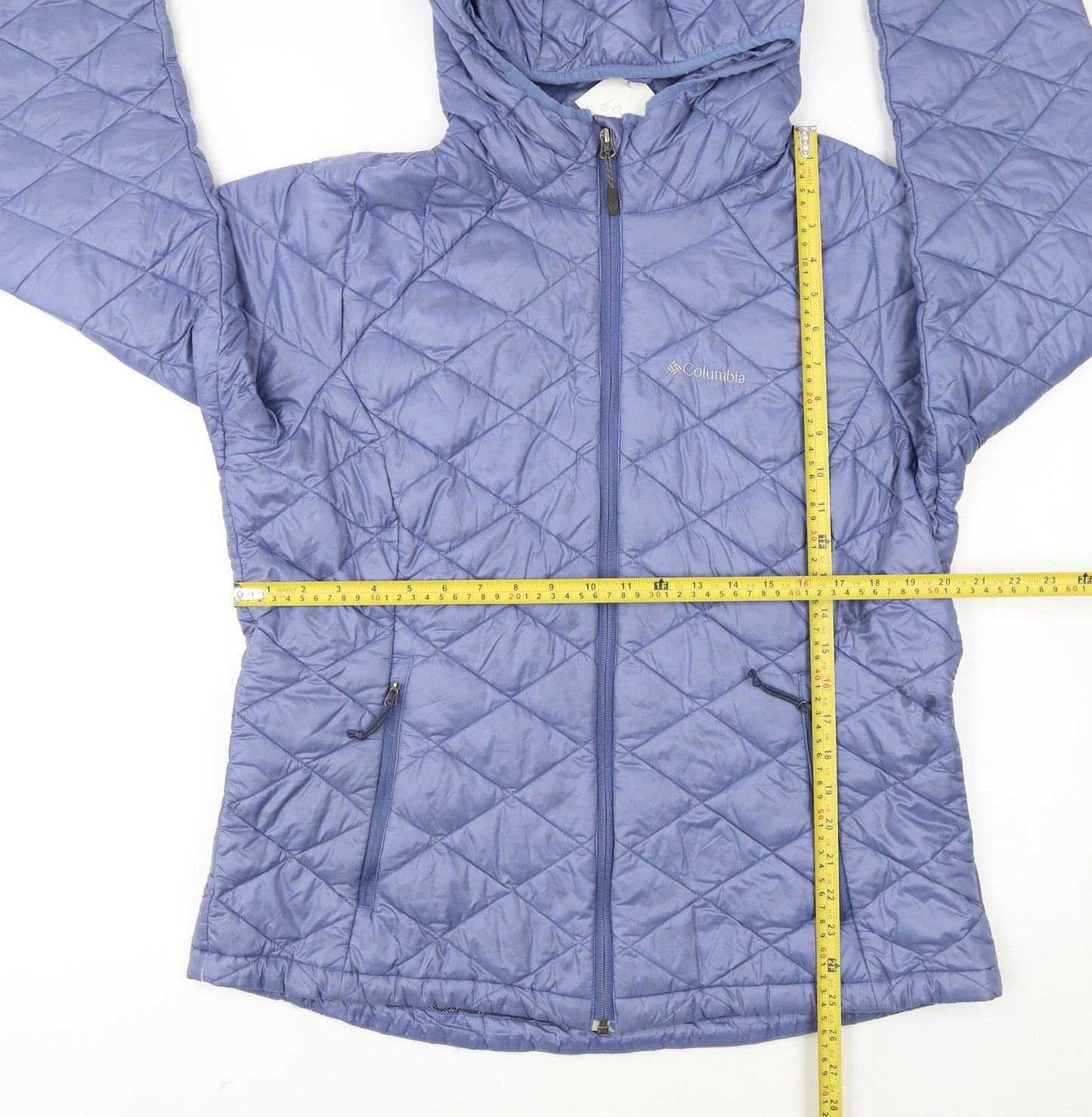 Columbia Womens Blue XL Quilted Hooded Puffer Jacket
