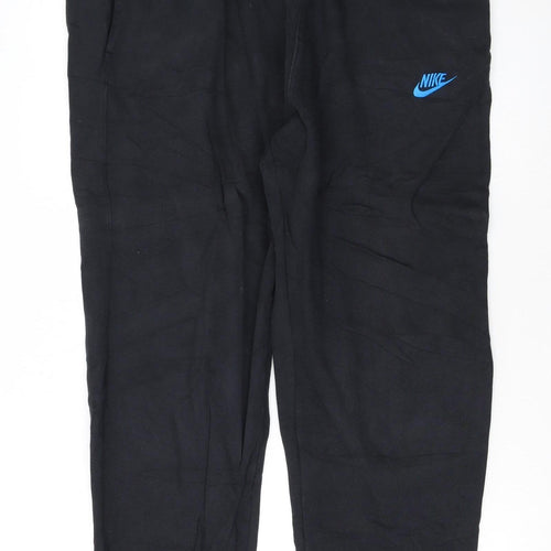 Nike Men's Black Jogger Fleece Sweatpants L Regular Fit