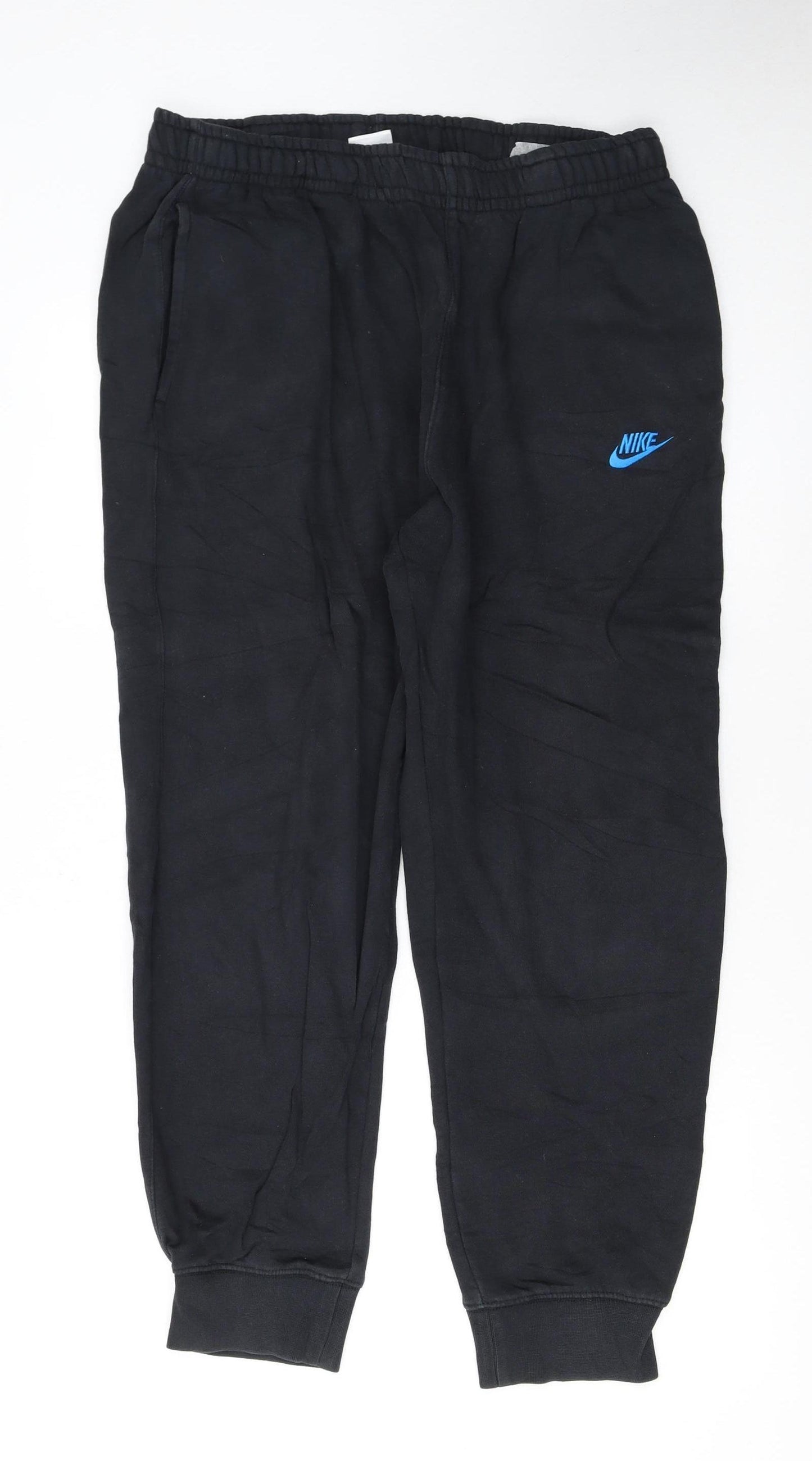 Nike Men's Black Jogger Fleece Sweatpants L Regular Fit