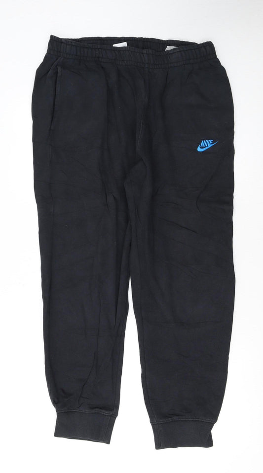 Nike Men's Black Jogger Fleece Sweatpants L Regular Fit