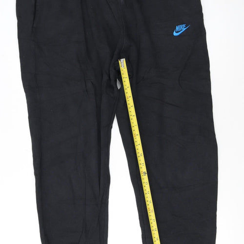 Nike Men's Black Jogger Fleece Sweatpants L Regular Fit