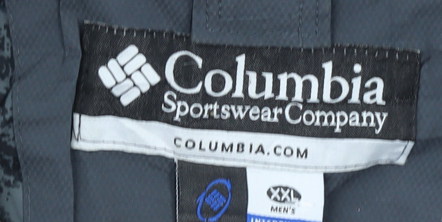 Columbia Men's Green 2XL Waterproof Hooded Outdoor Rain Jacket