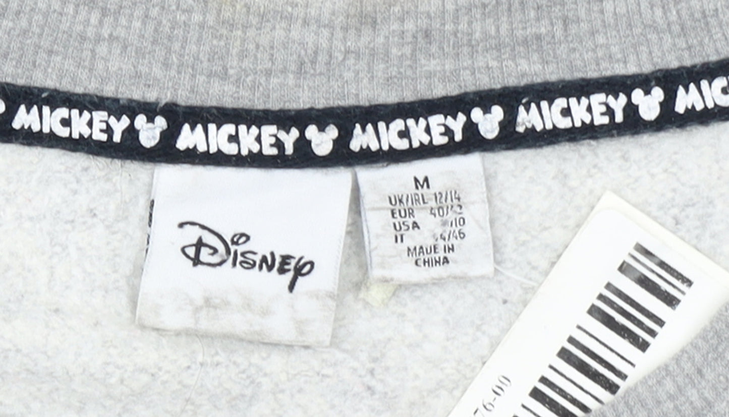 Disney Women’s Grey Mickey Mouse Graphic Pullover Sweatshirt M