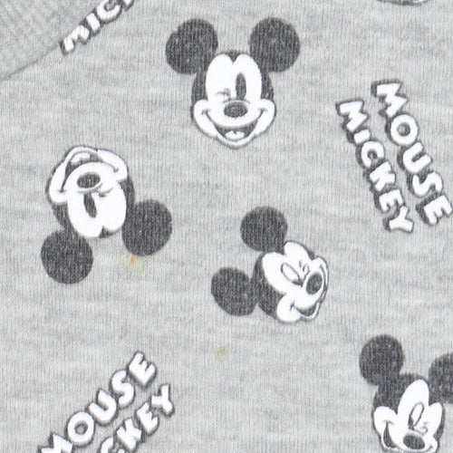 Disney Women’s Grey Mickey Mouse Graphic Pullover Sweatshirt M