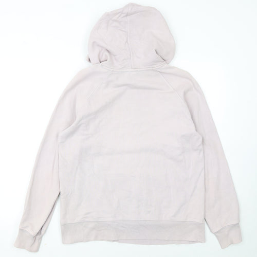 Levi's Women Beige Small Pullover Hoodie Logo Cotton Casual