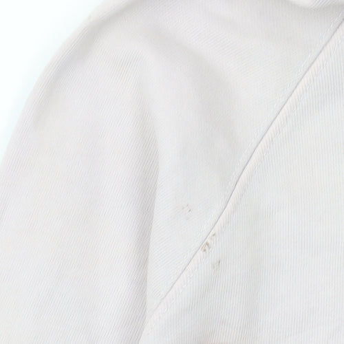 Levi's Women Beige Small Pullover Hoodie Logo Cotton Casual