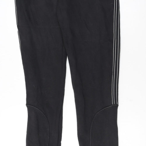 Adidas Men's Black Jogger Sweatpants M Regular Fit Striped Logo