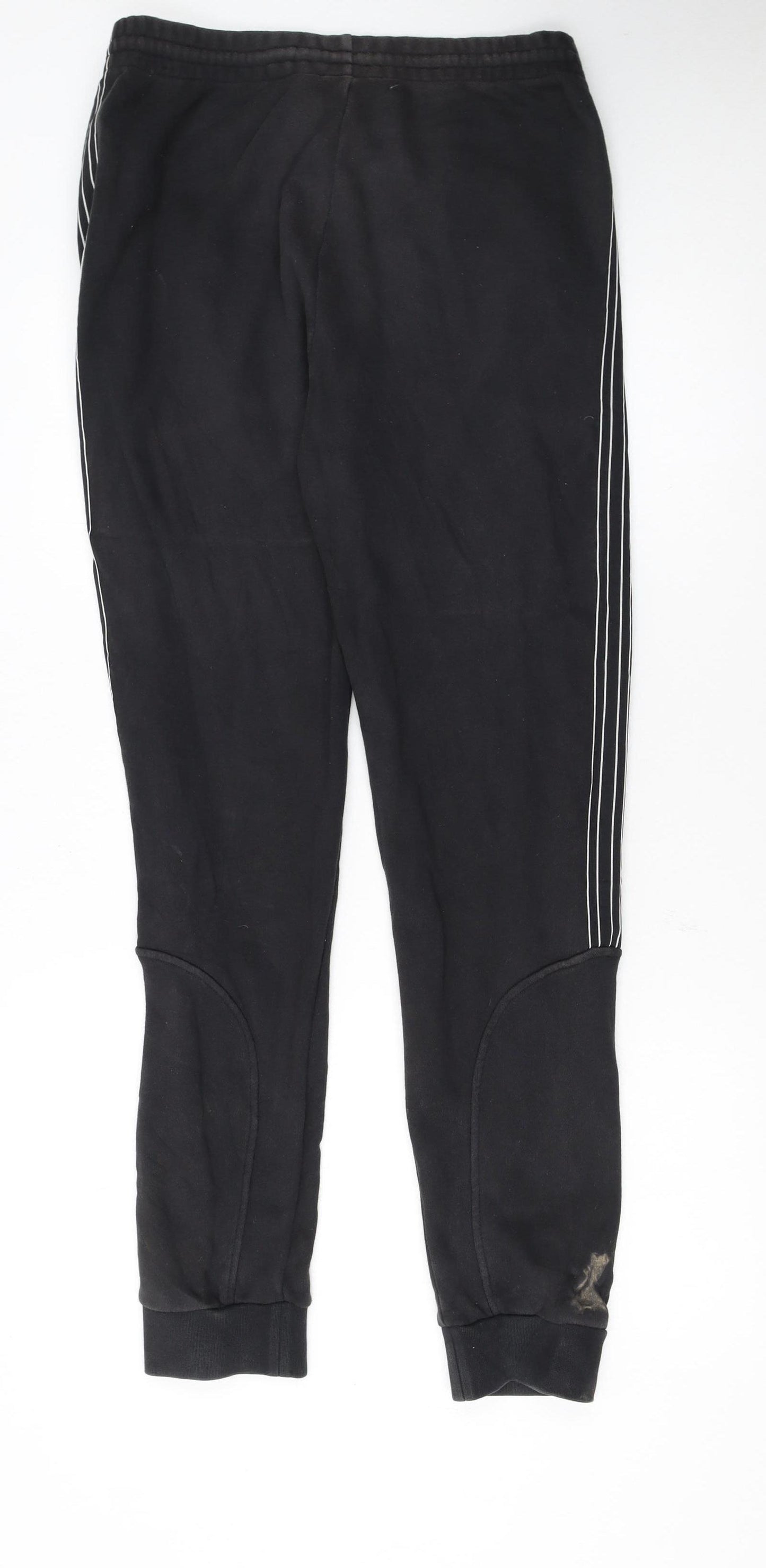 Adidas Men's Black Jogger Sweatpants M Regular Fit Striped Logo