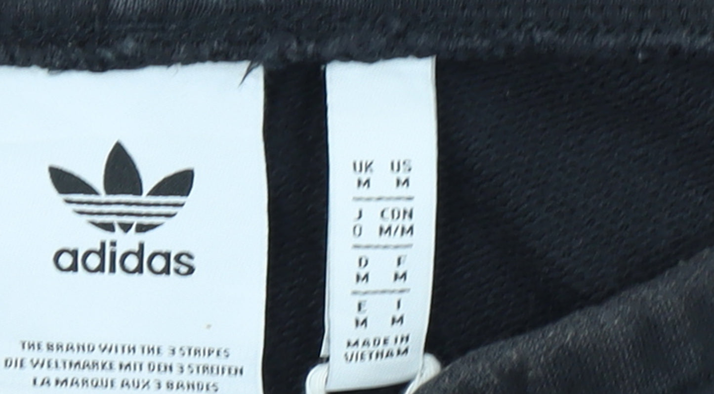 Adidas Men's Black Jogger Sweatpants M Regular Fit Striped Logo