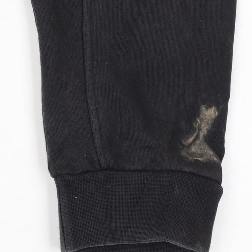 Adidas Men's Black Jogger Sweatpants M Regular Fit Striped Logo