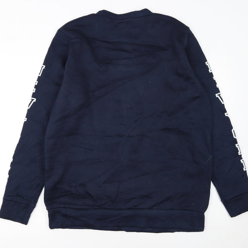 Disney Women Navy Donald Duck New York Pullover Sweatshirt L