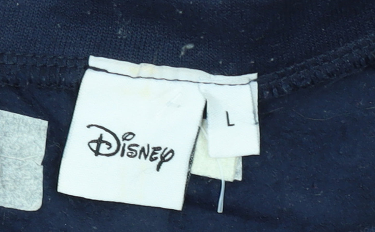 Disney Women Navy Donald Duck New York Pullover Sweatshirt L