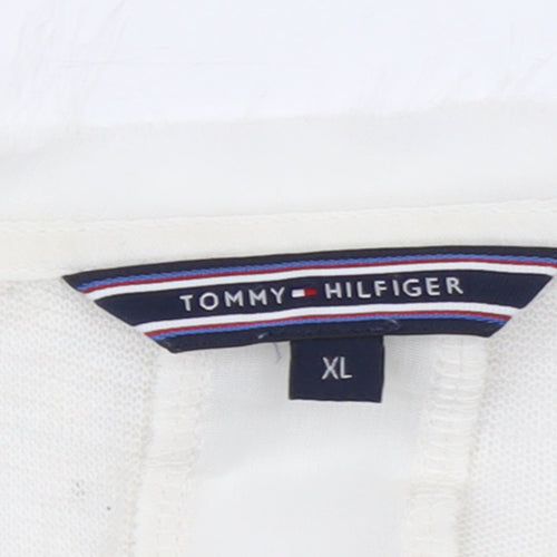 Tommy Hilfiger Women Ivory XL Sleeveless V-Neck Tank Top