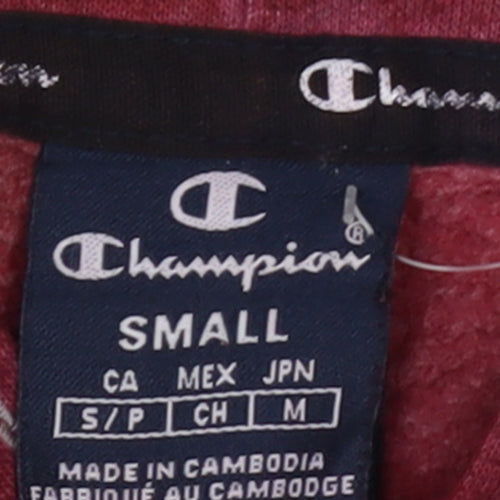 Champion Women’s Red Pullover Hoodie Small Logo Sweatshirt