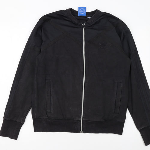 Adidas Men's Black Medium Track Jacket Full Zip Sportswear