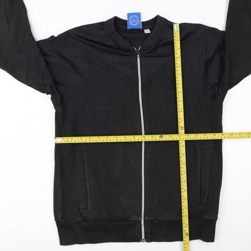 Adidas Men's Black Medium Track Jacket Full Zip Sportswear