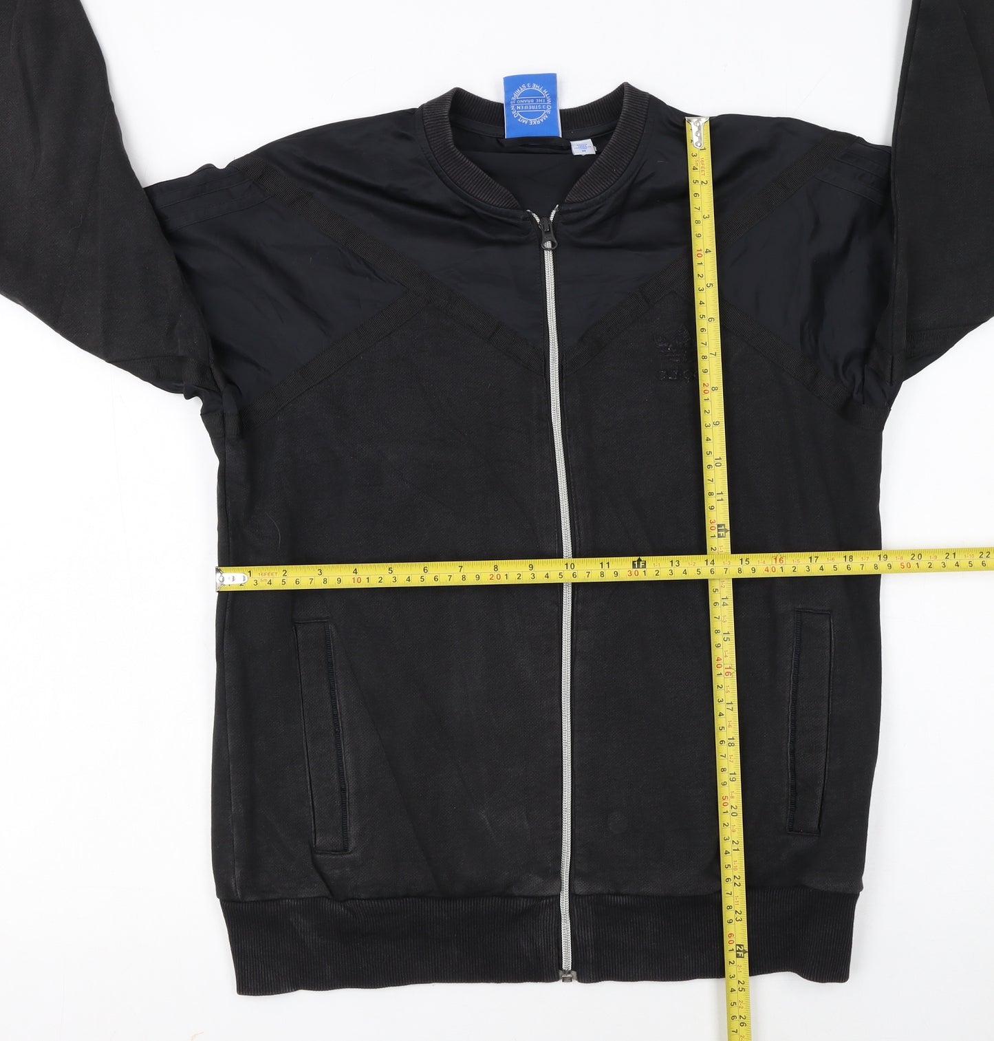 Adidas Men's Black Medium Track Jacket Full Zip Sportswear