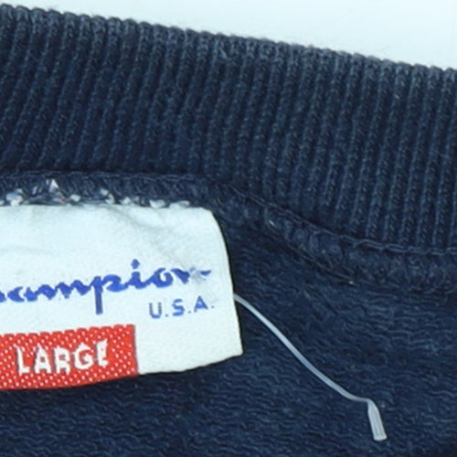 Champion USA Navy Blue Women's Large Pullover Sweatshirt