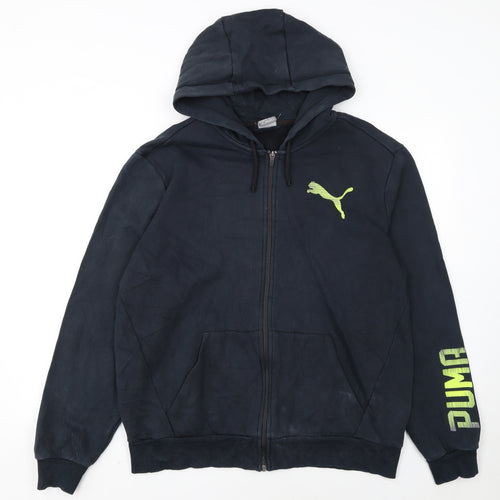 Puma Men's Black Full Zip Hoodie Sweatshirt L Sportswear