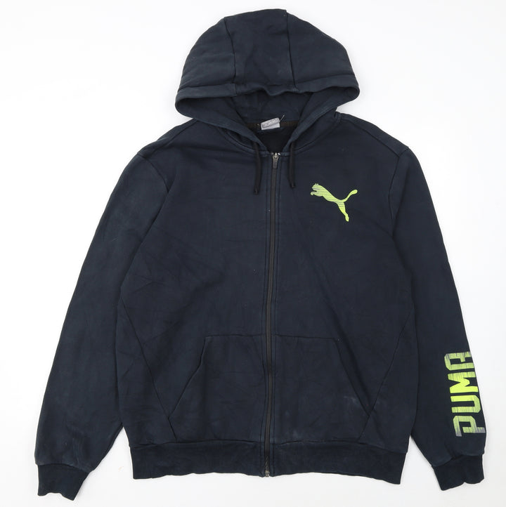 Puma Men's Black Full Zip Hoodie Sweatshirt L Sportswear