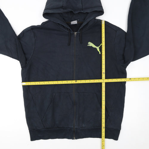 Puma Men's Black Full Zip Hoodie Sweatshirt L Sportswear