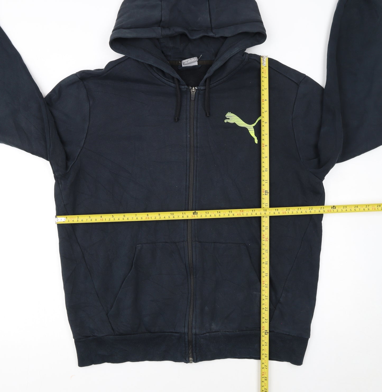 Puma Men's Black Full Zip Hoodie Sweatshirt L Sportswear