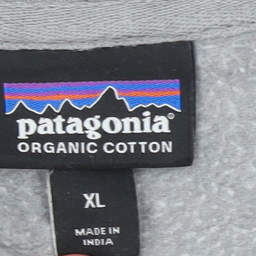 Patagonia Men’s Grey XL Full Zip Organic Cotton Hoodie