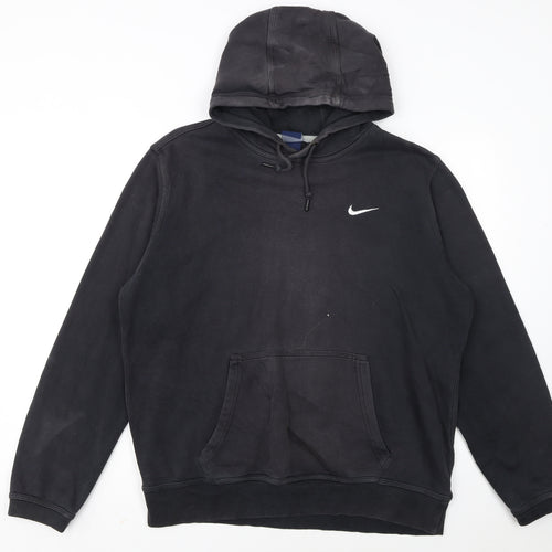 Nike Men's Black Pullover Hoodie L Regular Fit Fleece Sportswear