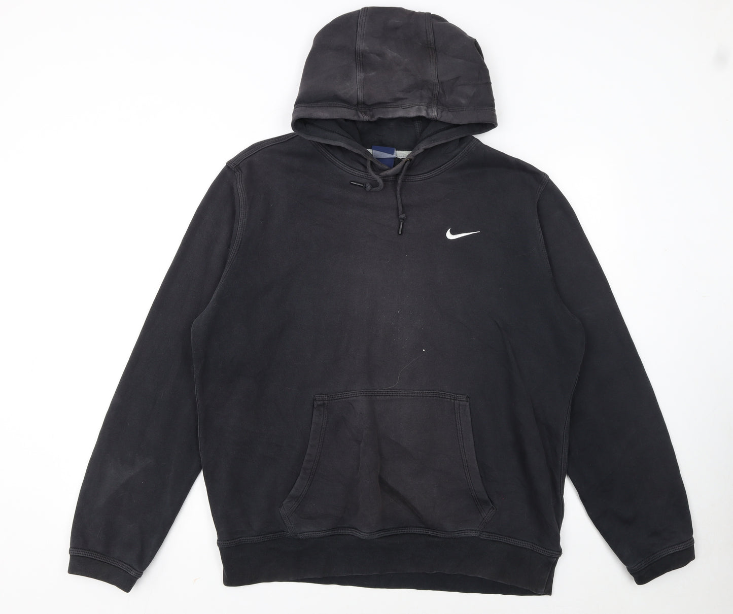 Nike Men's Black Pullover Hoodie L Regular Fit Fleece Sportswear
