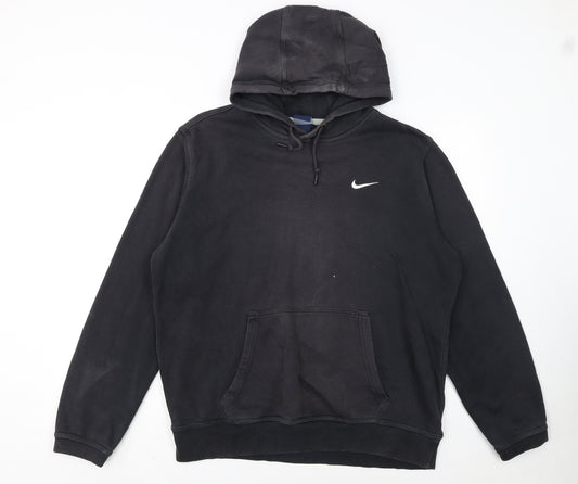 Nike Men's Black Pullover Hoodie L Regular Fit Fleece Sportswear