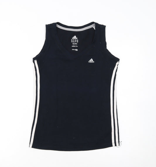 Adidas Womens Black XS Climalite V-Neck Sleeveless Workout Tank Top