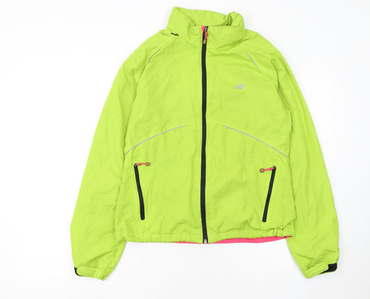 New Balance Women's Green M Windbreaker Running Jacket Reflective
