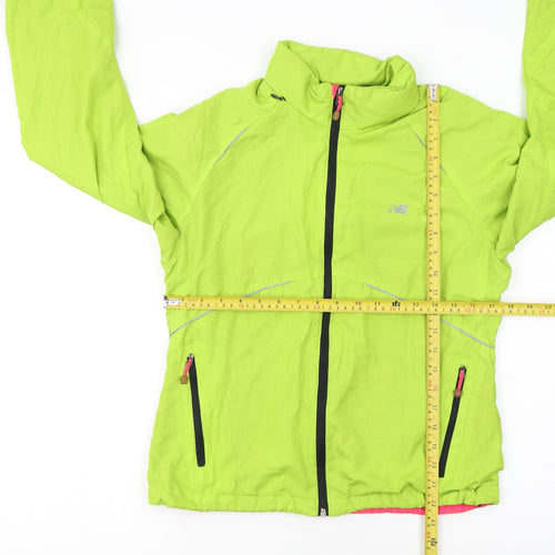New Balance Women's Green M Windbreaker Running Jacket Reflective